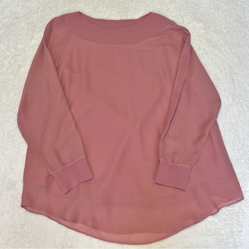 Soft Surrounding Dianthus Chiffon Lagenlook Tunic in Dusty Pink Women's Medium